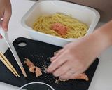 レンジで簡単！和風明太パスタ作り方3写真