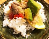 豚こま・アボカド・長芋・トマト炒め♪作り方9写真