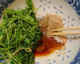 簡単!激ウマ!豆苗としらすのごま和え♪作り方4写真