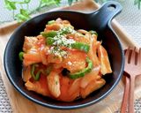 鶏胸肉とたまねぎのナポリタン風炒め作り方4写真
