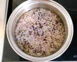 脳に優しくなる、黒米とこんぶのごはん作り方1写真
