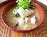 焼きネギの鶏味噌汁作り方10写真