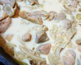 白舞茸と鶏肉の豆乳クリームペンネ作り方5写真
