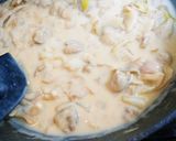 白舞茸と鶏肉の豆乳クリームペンネ作り方6写真