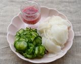 梅干し☆腸活☆甘酒梅ドレッシングサラダ作り方3写真