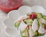 梅干し☆腸活☆甘酒梅ドレッシングサラダ作り方4写真