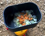 ▲山ごはん▲焦がしネギとエビの豆乳うどん作り方2写真