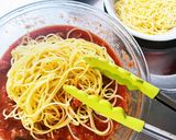 簡単★時短★バジル鯖とトマトの冷製パスタ作り方6写真