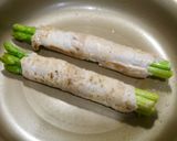 簡単！アスパラ肉巻きのクリーム煮作り方3写真