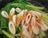 小松菜ちくわワカメ作り方1写真
