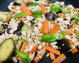 ホホホタケの鶏そぼろ野菜あんかけ作り方4写真