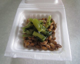 葉わさびのしょうゆ漬けと納豆作り方1写真