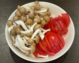 トマトとしめじの味噌マヨネーズ焼き作り方1写真