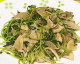 豆苗と舞茸のペペロン風炒め作り方4写真