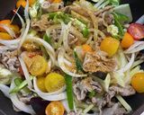 夏の彩り野菜と豚肉の洋風炒め作り方3写真