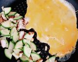 ズッキーニ、椎茸のにんにく卵炒め作り方3写真
