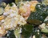 ひえひえきゅうりとエビの卵とじ煮作り方8写真