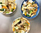 きな粉味噌焼うどん味豚こま大根青椒肉絲風作り方15写真