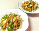 野菜肉絲　青椒エリンギ人参肉絲　作り方6写真
