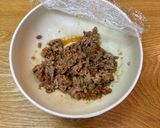 挽肉入り♫そぼろポテトサラダ作り方1写真