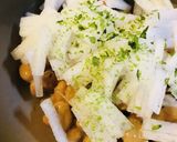 毎日の納豆●ダイコンスライス添え作り方1写真