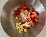 トマト・ツナ・チーズの冷製パスタ作り方4写真