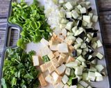 夏野菜の和風ガパオ作り方1写真