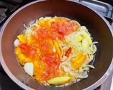 青紫蘇とフレッシュトマトのパスタ作り方2写真