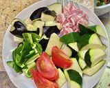 サリ麺で夏野菜たっぷりの焼きそば作り方1写真