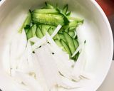 隙間埋めマヨ無簡単ごまドレ味彩大根サラダ作り方1写真