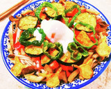 揚げ出し夏野菜と冷やしトマトのサラダそば作り方2写真