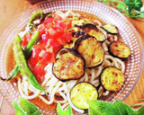 揚げ夏野菜と冷やしトマトのぶっかけうどん作り方3写真