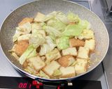 厚揚げとキャベツのガーリック醤油ダレ煮作り方2写真