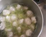 ゴロゴロ鶏団子とねぎいっぱいスープ♫作り方3写真