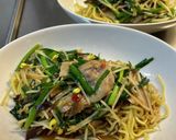 ニラ豆もやしのオイスターあんかけ焼きそば作り方6写真