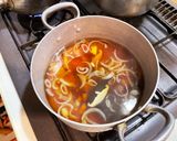 手作りスープの醤油ラーメン。ササミで!作り方5写真