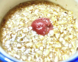 秒で玄米梅粥〜玄米トーストを使用して作り方4写真