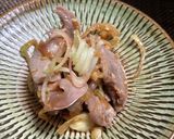 砂ずり(砂肝)と茗荷のポン酢和え作り方4写真