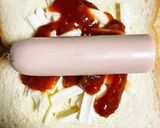 今朝の4w1hサンド「魚肉ソーセージ」作り方2写真