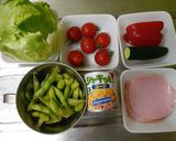 カラフル夏野菜 サラダごはん作り方1写真