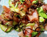 お刺身の塩昆布カルパッチョ作り方4写真