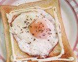 簡単★目玉焼きドテトースト作り方3写真