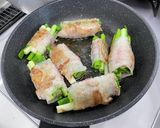 ふわとろ長なすと九条ねぎの豚肉巻き作り方7写真