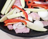 空芯菜とパプリカ他野菜のカラフル炒め作り方4写真