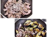 豚ロース肉となすの大葉にんにく醤油炒め作り方5写真