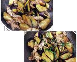 豚ロース肉となすの大葉にんにく醤油炒め作り方6写真