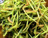 豆苗のしょうが炒め作り方4写真