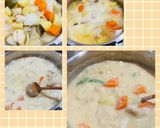 鶏むね肉de豆乳と味噌のクリームシチュー作り方5写真