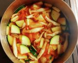 ズッキーニの黒酢キムチスープ作り方3写真