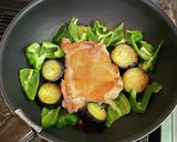 鶏もも肉と茄子＆ピーマンの梅肉焼き作り方5写真